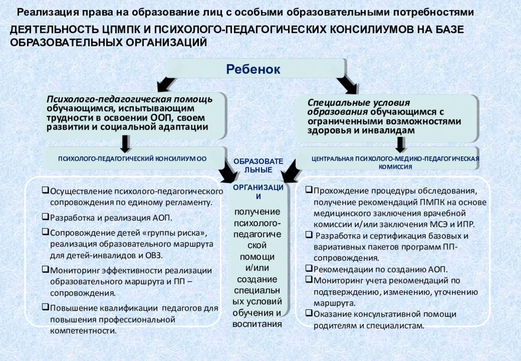 Системы образования детей с овз