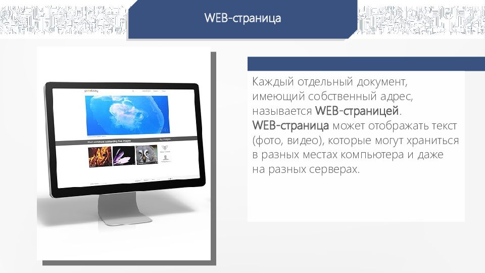 Как называется веб страница содержащая различные объекты графические изображения анимации ответ