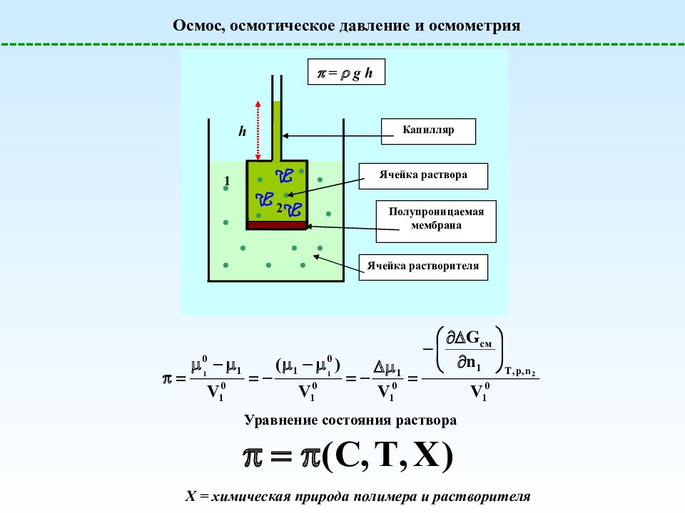 Рассчитайте осмотическое давление