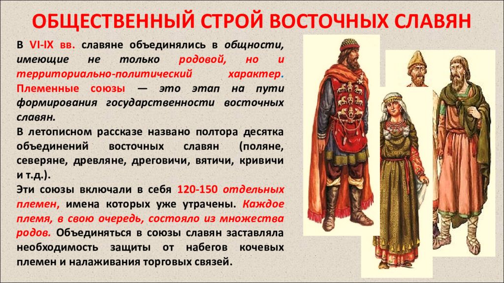 Общественный строй восточных славян схема