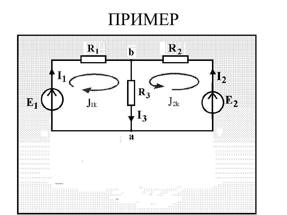 Суть расчета схемы методом контурных токов