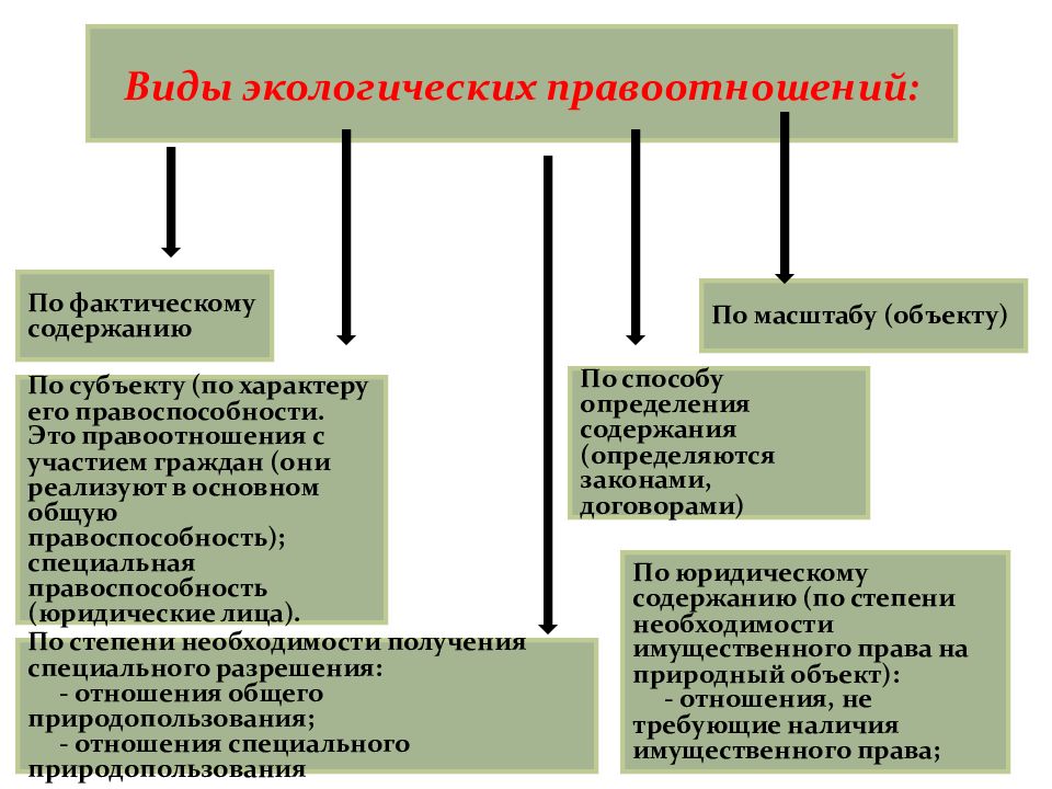 Объекты и субъекты экологического права презентация