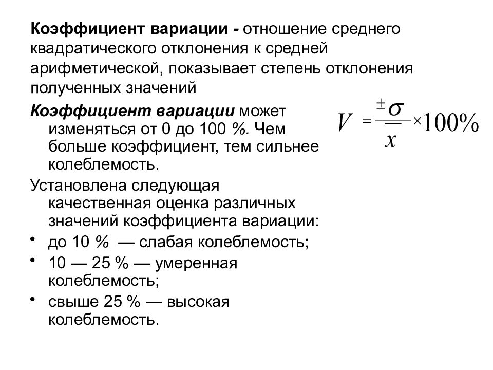 Коэффициент вариации проекта