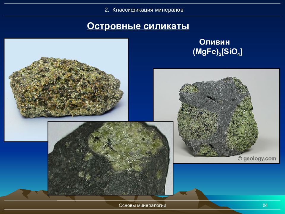 Презентация силикаты островные