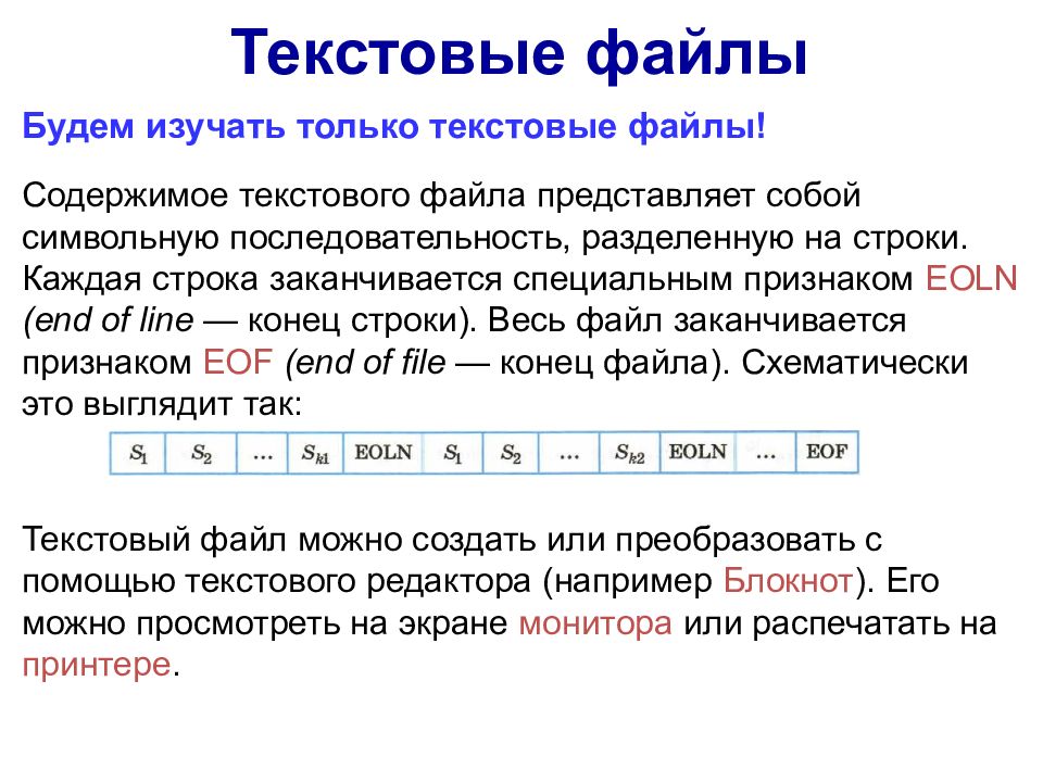 Заканчиваться строка. Текстовые файлы. Текст файл. Eoln в Паскале. Текстовый файл состоит.