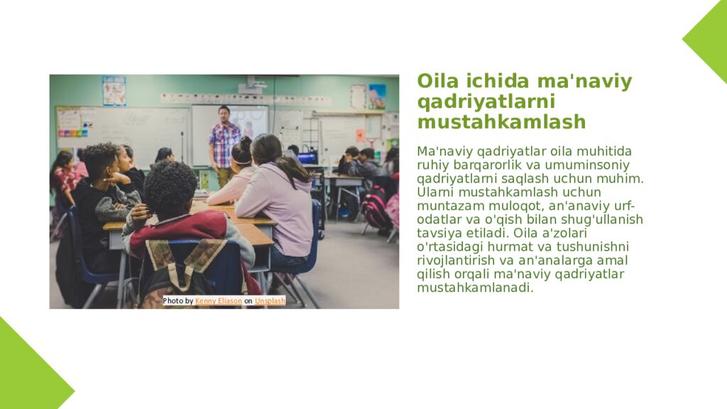 Oila ichida ma'naviy qadriyatlarni mustahkamlash