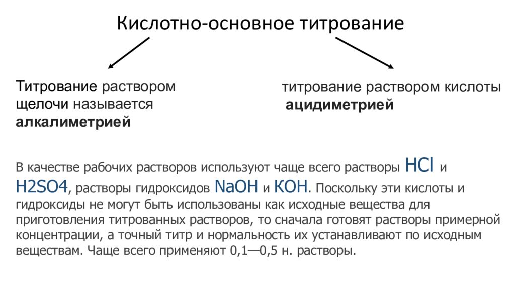 Основно кислотное титрование