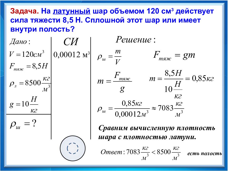 Определите силу тяжести действующую на тело необходимые данные возьмите из рисунка и таблицы свинец