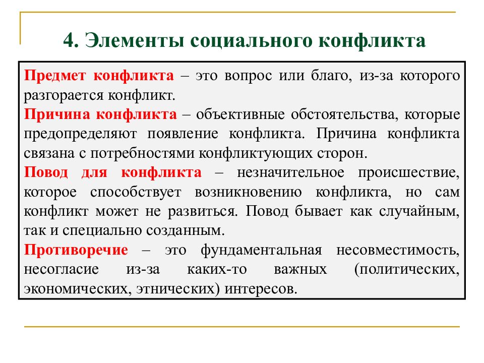 Объективные обстоятельства. Причина и предмет конфликта. Повод конфликта. Объект и предмет конфликта. Причина повод и предмет конфликта.