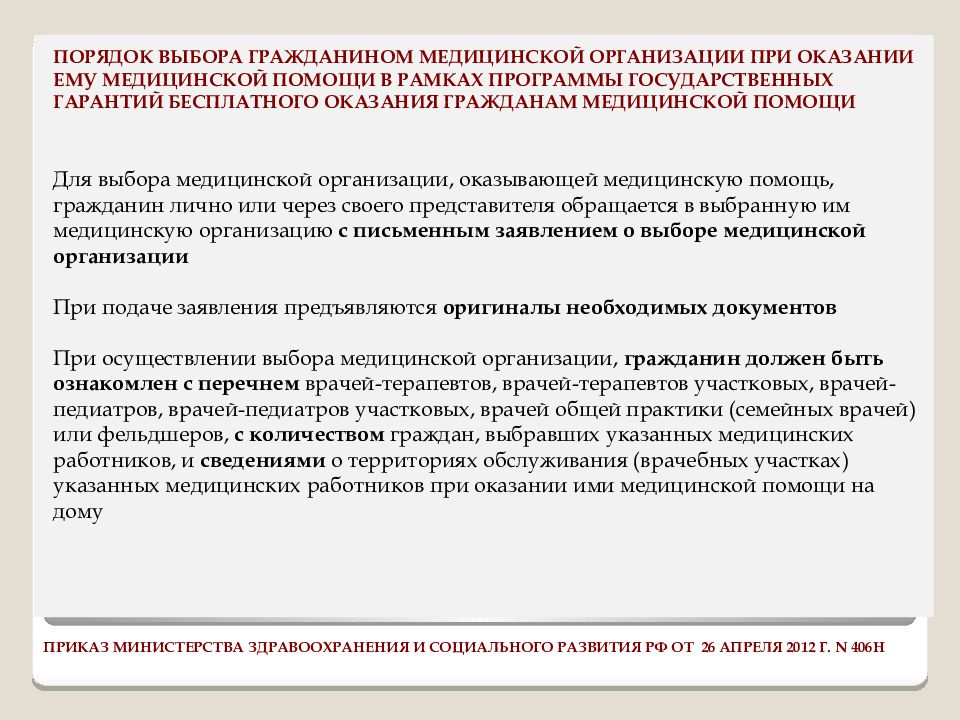 Право граждан на медицинскую помощь презентация