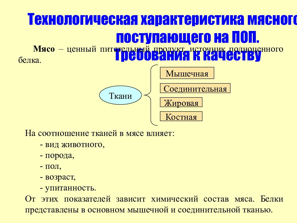 Характеристику поступающего сырья. Характеристика мясного сырья. Пищевая и биологическая ценность мясных продуктов. Технологическая характеристика мяса. 1.