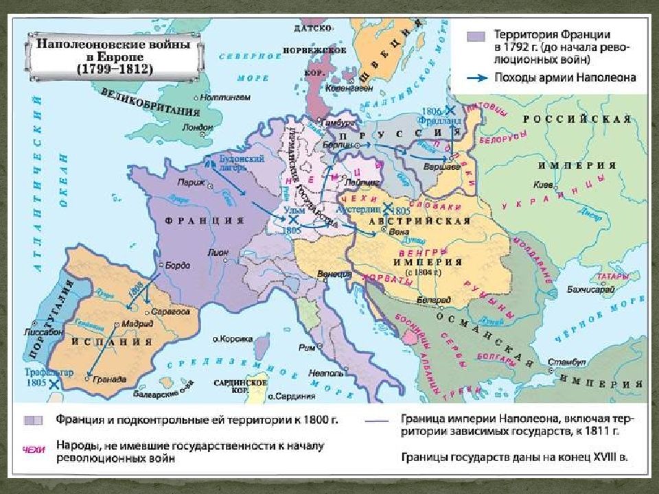 Карта наполеоновской франции