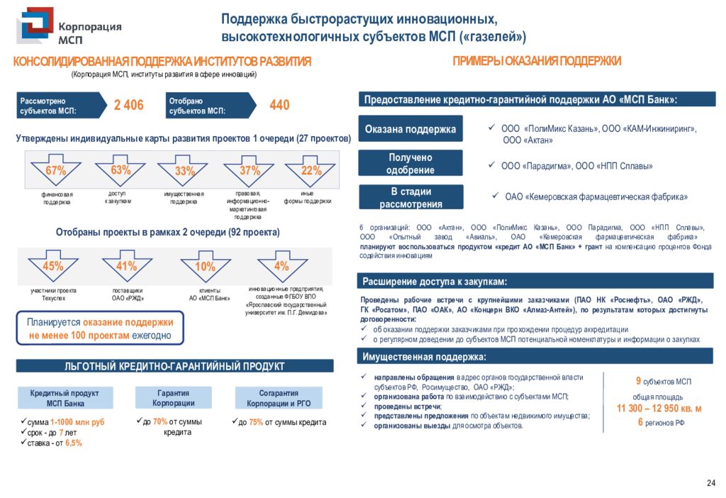 Мсп корпорация бизнес план