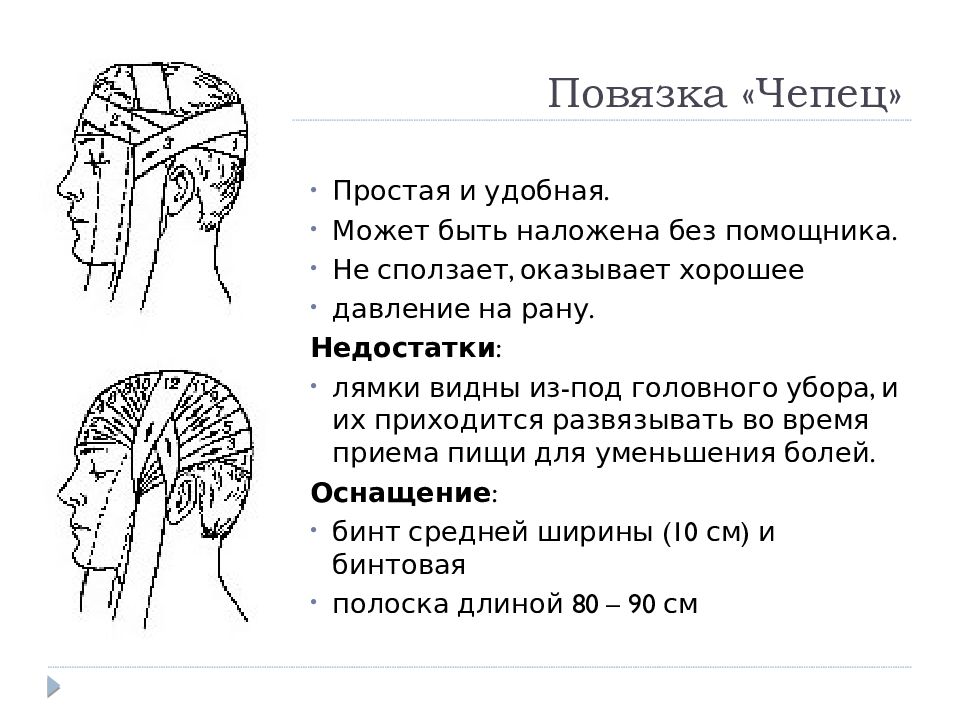 Чепец повязка схема