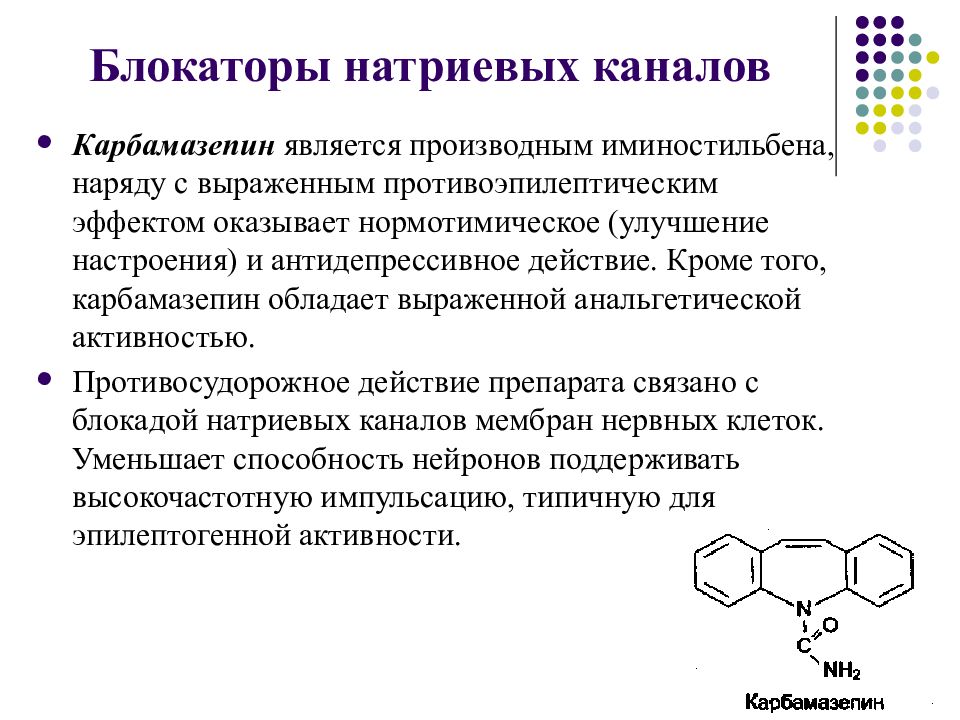 Блокаторы натриевых каналов презентация