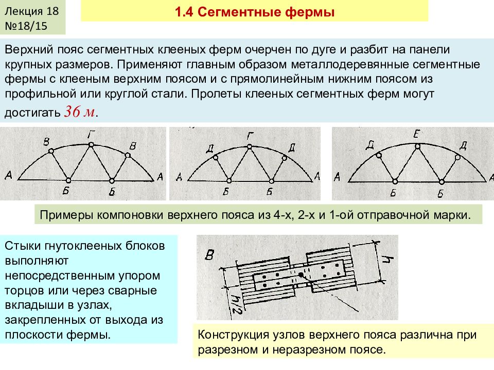 По статической схеме фермы могут быть разрезными неразрезными и