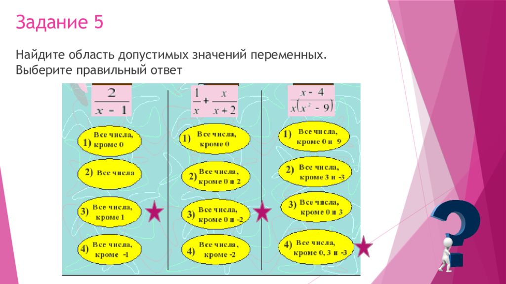 Переменные допустимые значения переменных 7 класс