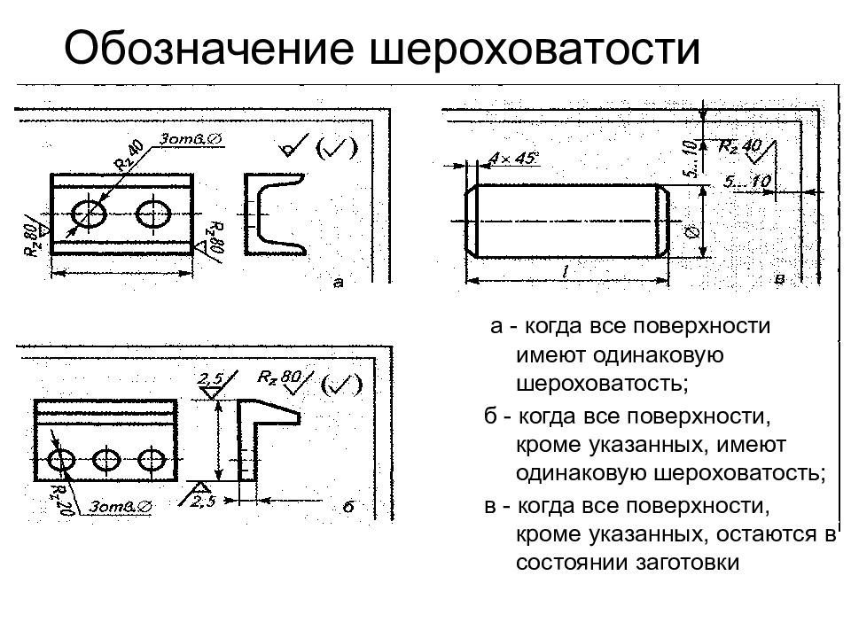 Как узнать шероховатость поверхности по чертежу