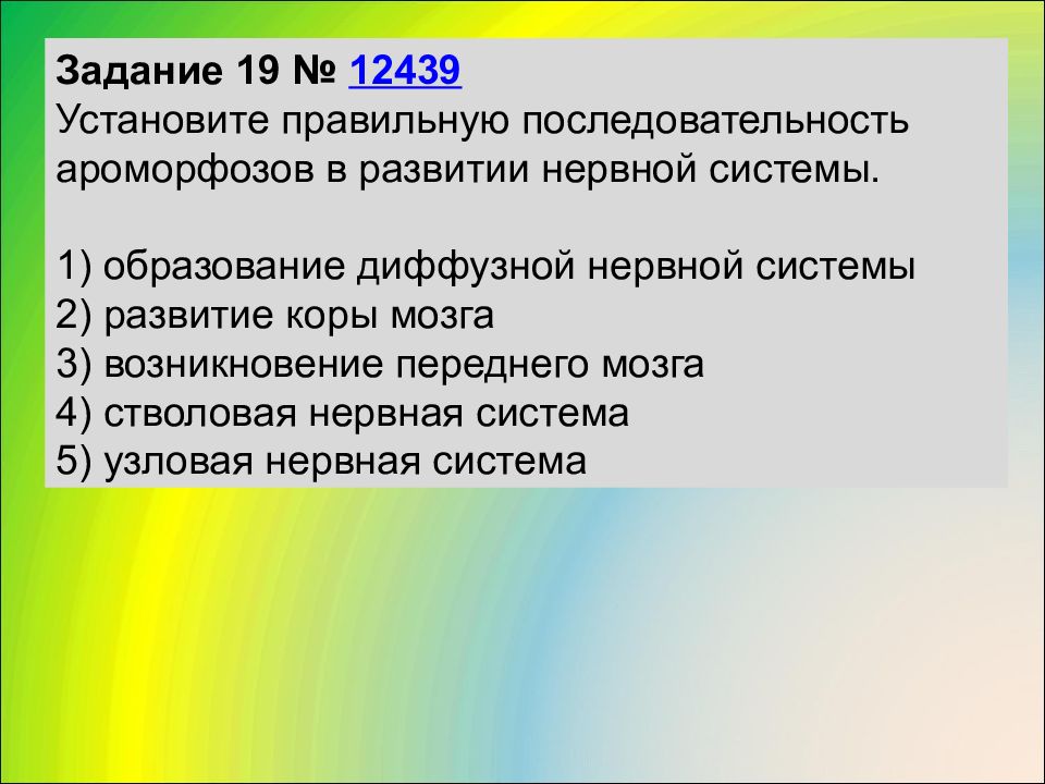 Ароморфозы дыхания. Ароморфозы в развитии нервной системы. Последовательность развития нервной системы. Установите правильную последовательность в развитии нервной системы. Последовательность ароморфозов в развитии нервной системы.