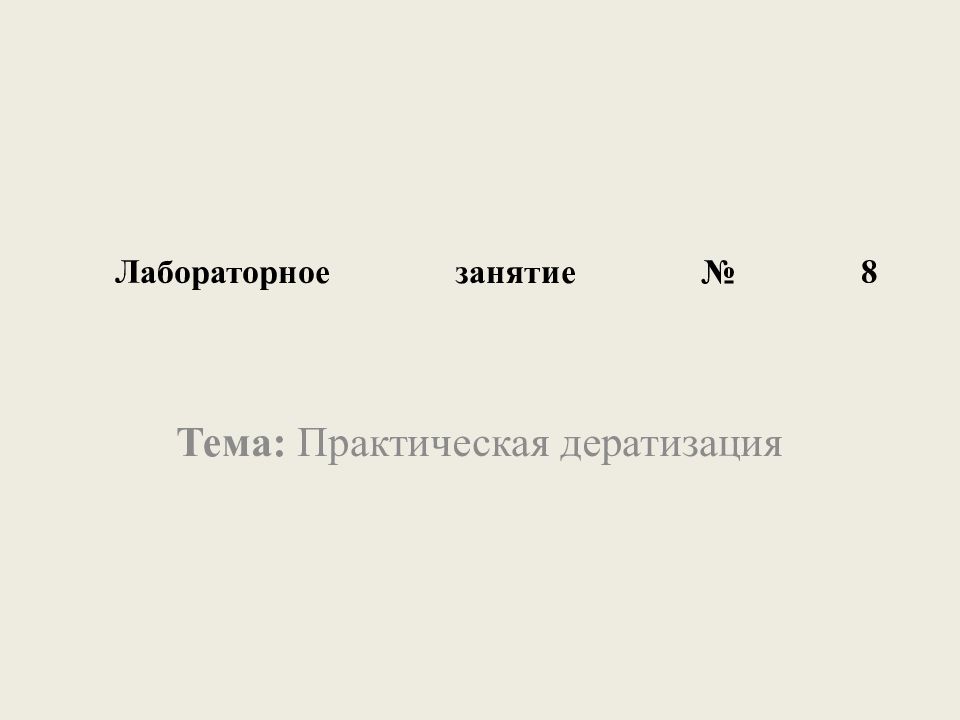 Лабораторное занятие № 8