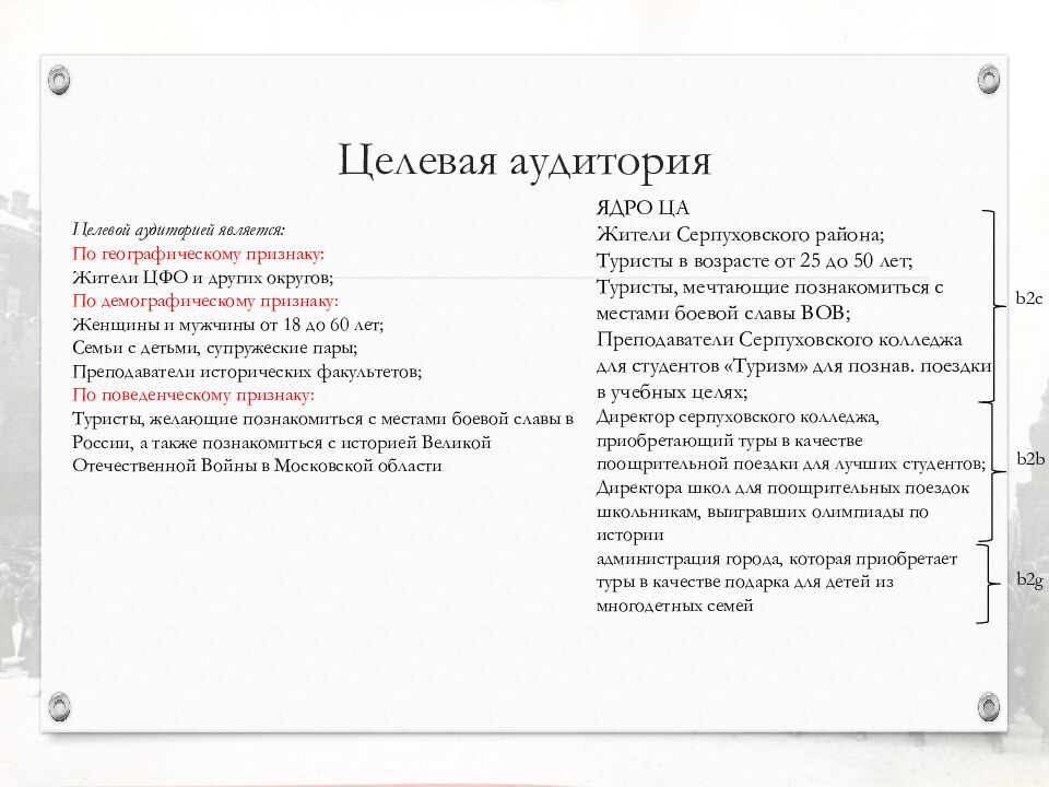 Целевая аудитория