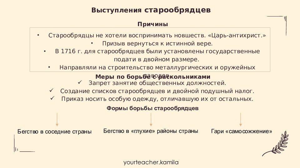 Презентация социальные и национальные движения оппозиция реформам 8 класс