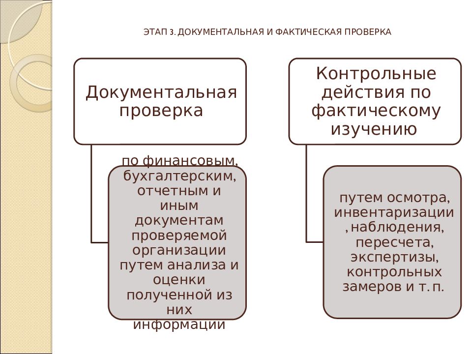 Прием фактической проверки. Этапы контрольно-ревизионной работы. Контрольно-ревизионная деятельность это. Планирование и контроль мероприятий ФОССТИС. Планируемые виды работ ревизии.