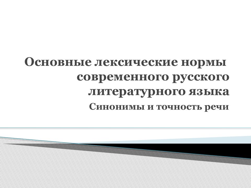 Система норм современного литературного языка