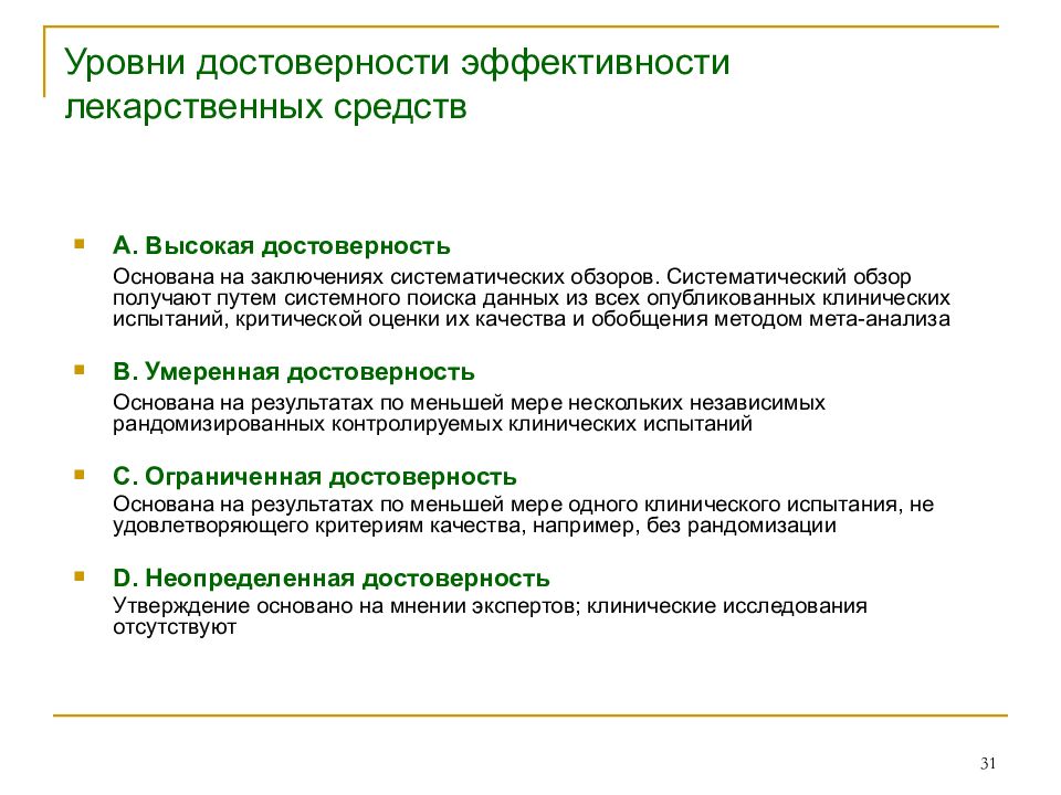 Эффективность средств. Уровни достоверности лекарственных средств. Степени эффективности препаратов. Уровни эффективности лекарственных средств. Уровни исследования лекарственных средств.