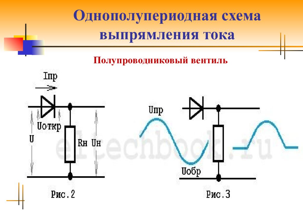 Недостатки однополупериодной схемы выпрямления