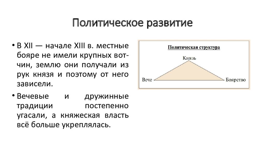 Политическое развитие