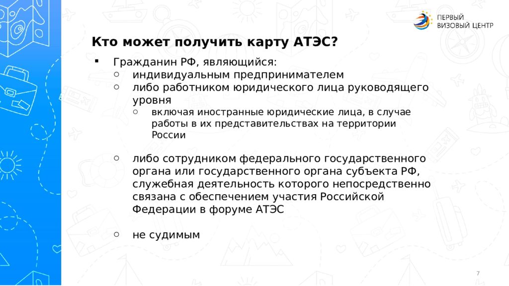 Карта для деловых поездок атэс