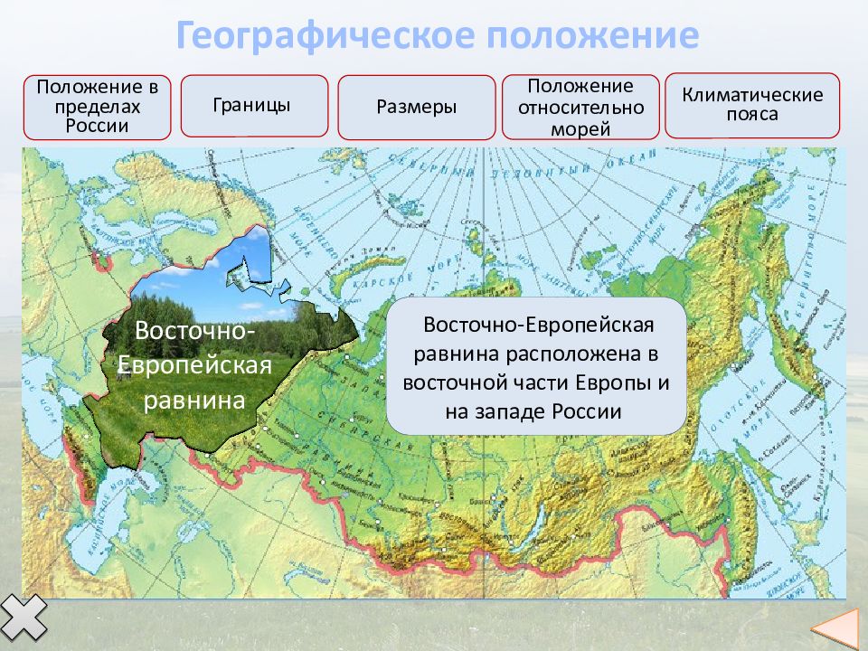 Восточно европейская равнина физическая карта полушарий