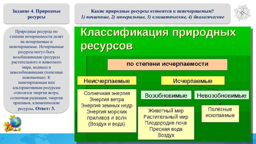 Какой природный ресурс относится к числу неисчерпаемых. Классификация природных ресурсов ОГЭ. 4 Задание ОГЭ география народы. Нерациональное природопользование ОГЭ география.