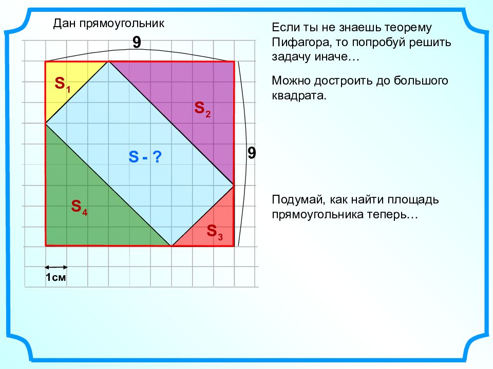 Теорема прямоугольника. Прямоугольник Пифагора. Теорема Пифагора прямоугольник. Задачи по прямоугольнику и теореме Пифагора. Площадь квадрата по теореме Пифагора.