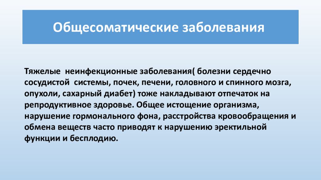 Заболевания репродуктивной системы презентация