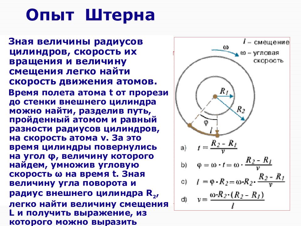 Опыт Штерна — презентация
