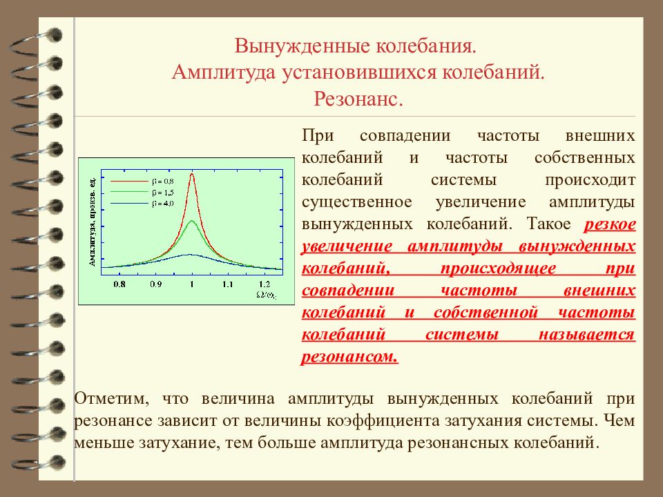 Амплитуда 3 колебания. Резонанс вынужденных электромагнитных колебаний. Вынужденные колебания резонанс механика. Собственная частота это частота вынужденных колебаний. Резонансная частота вынужденных механических колебаний.