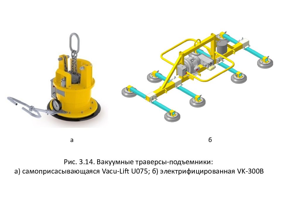 Гидро - и пневмопривод металлургических машин Рис. 3.14. Вакуумные траверсы-подъемники: а) самоприсасывающаяся Vacu-Lift U075; б) электрифицированная VK-300В