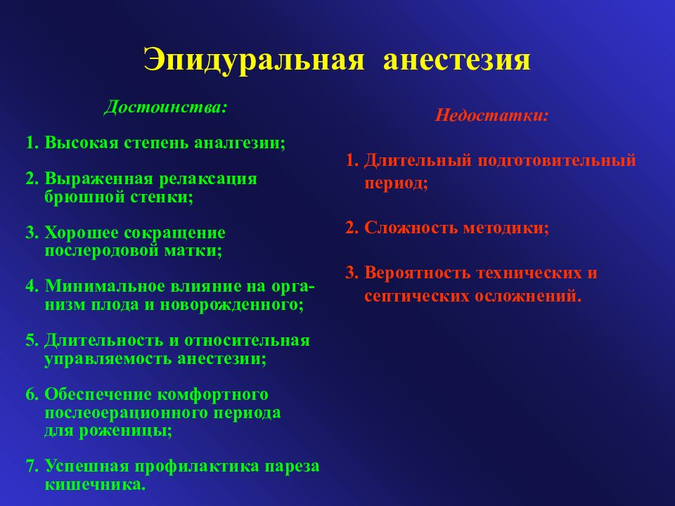 Анестезия в акушерстве и гинекологии презентация