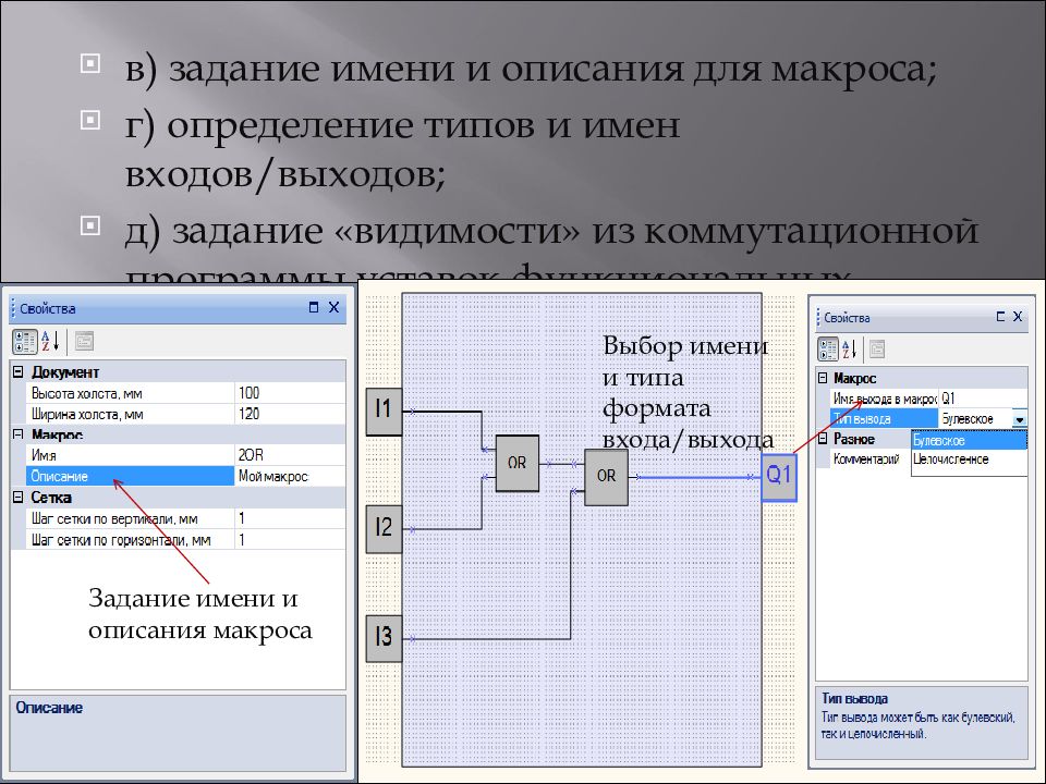 Типы входящих линий