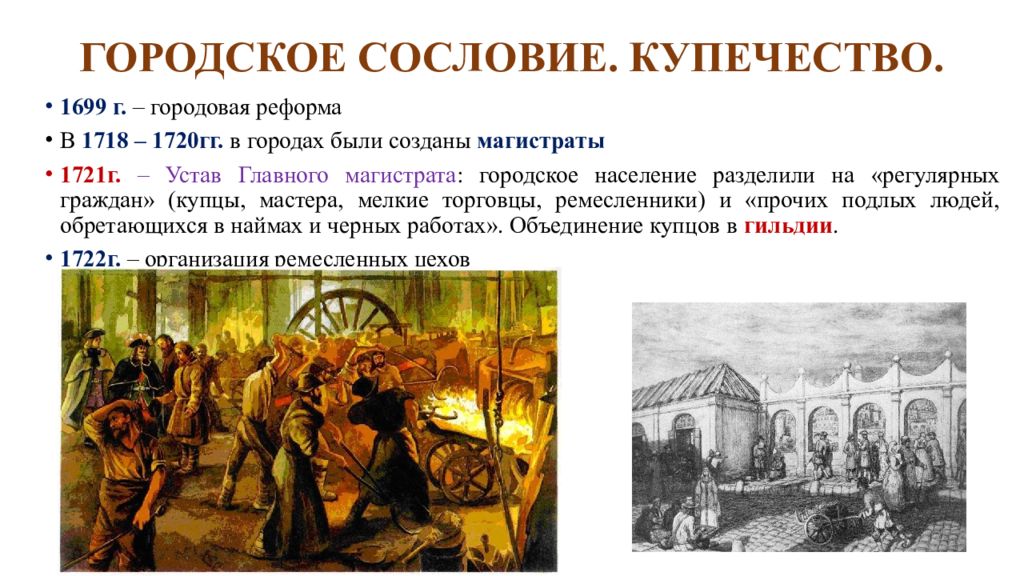 Российское общество в петровскую эпоху 8 класс. Городское сословие. Города и горожане при Петре 1. Городское население при Петре 1. Городское сословие при Петре.