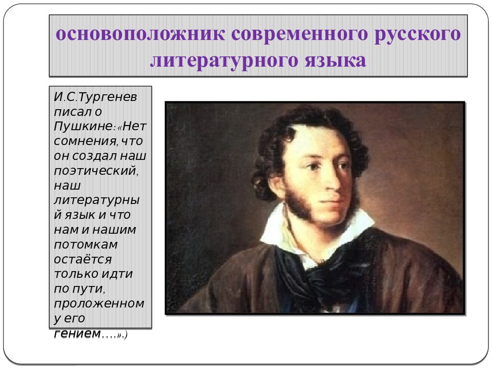 Вклад пушкина в развитие современного русского языка презентация