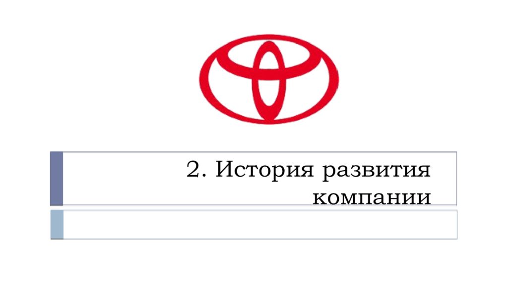 История компании тойота презентация