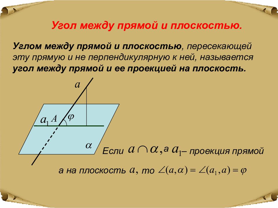 Как определяется угол между двумя прямыми в пространстве сделайте пояснения и чертежи