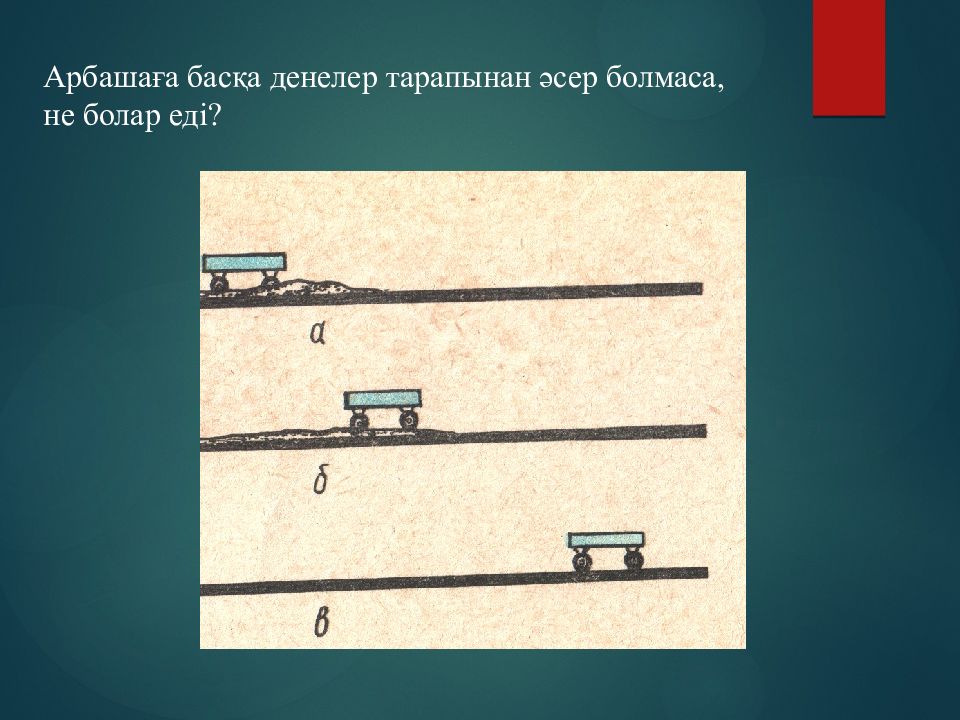 Арбашаға басқа денелер тарапынан әсер болмаса, не болар еді?