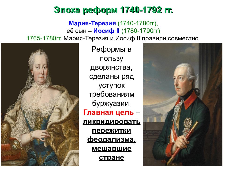 Австрийская монархия габсбургов в 18 веке презентация 8 класс