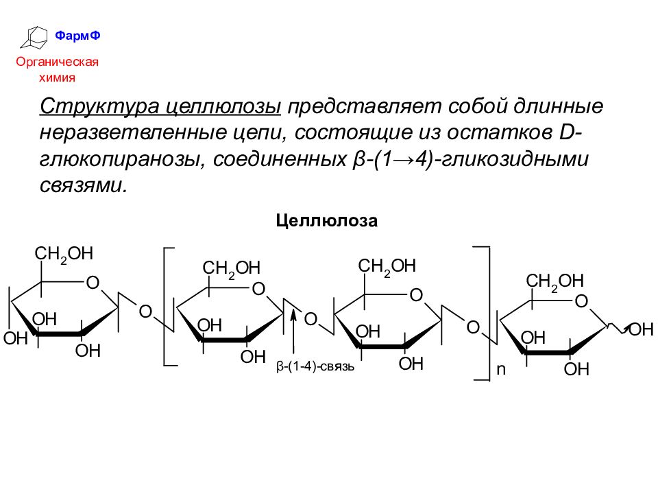 Строение целлюлозы. Химическое строение бактериальной целлюлозы. Гликозидные связи в целлюлозе. Бета 1 4 гликозидная связь углевод. Линейное строение целлюлозы.
