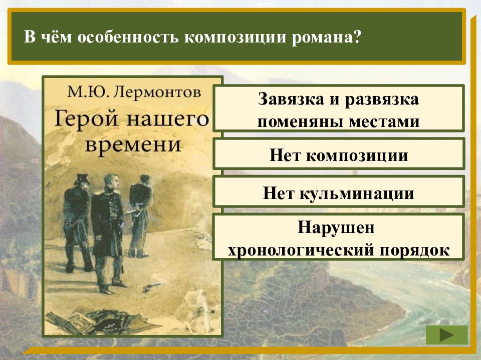 Особенности композиции герой нашего времени кратко