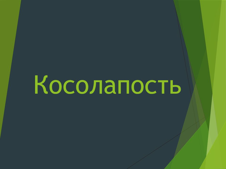Косолапость